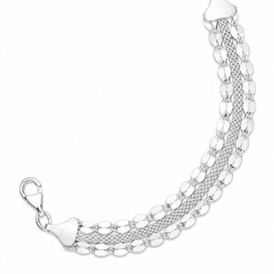 Pulsera multicadena en plata
