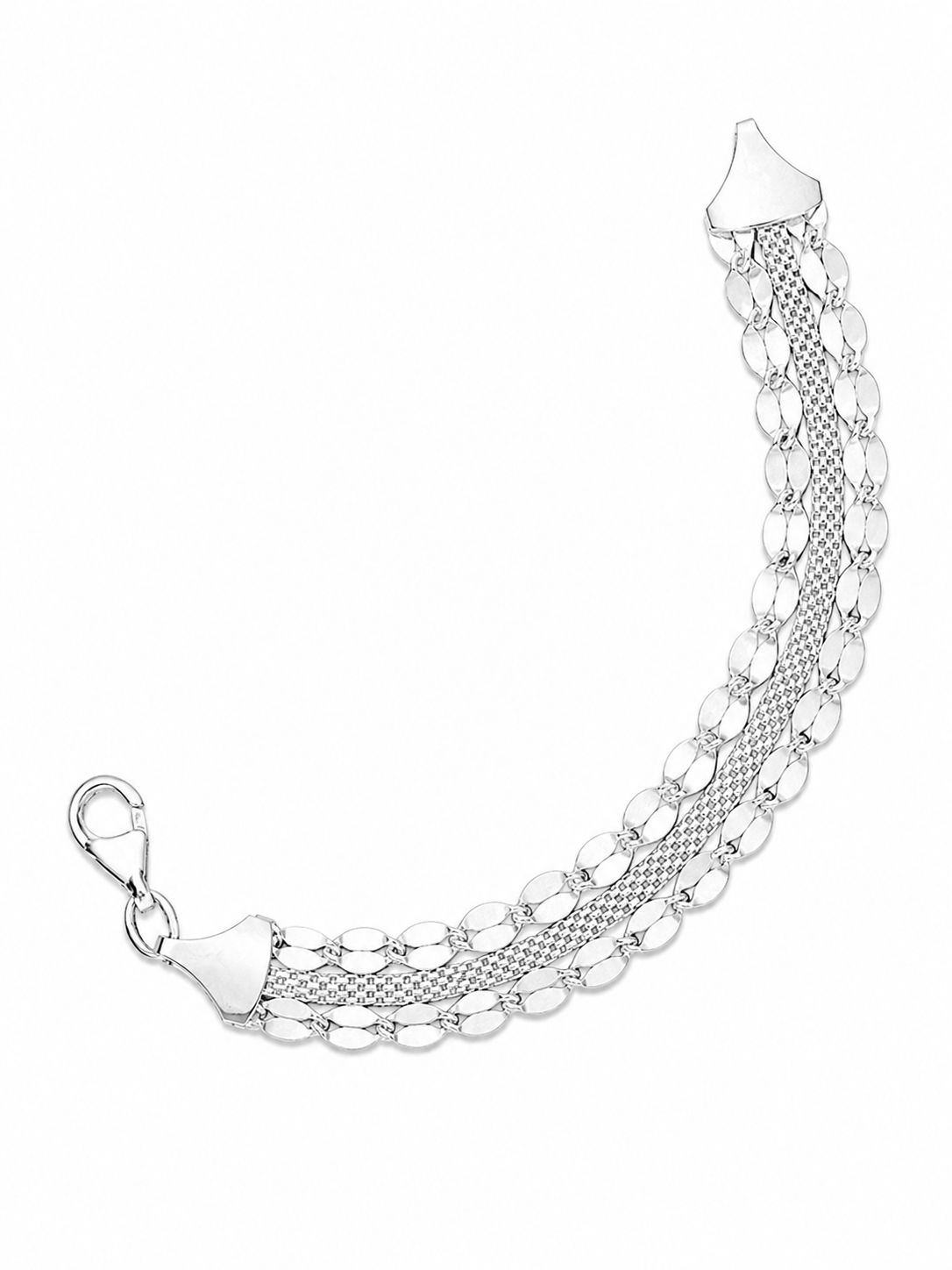 Pulsera multicadena en plata