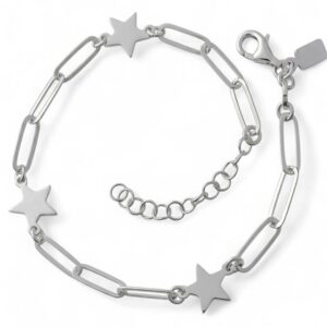 Pulsera cadena forzada estrellas