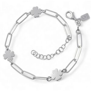 Pulsera cadena forzada trébol
