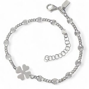 Pulsera dibujo tallado trébol