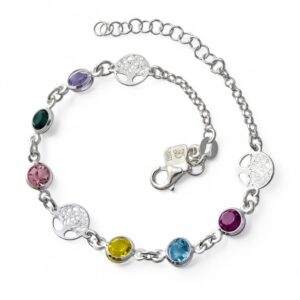 Pulsera árbol de la vida circonitas color