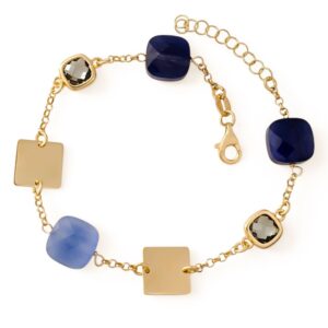 Pulsera chapada piedras
