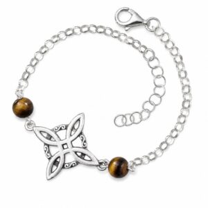 Pulsera nudo de bruja piedra natural