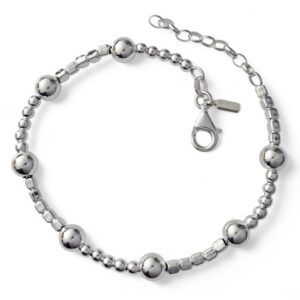 Pulsera bolas cuadrados