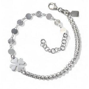 Pulsera doble chapitas trébol