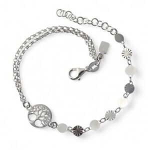 Pulsera doble chapitas árbol de la vida