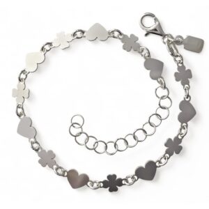 Pulsera corazones y tréboles