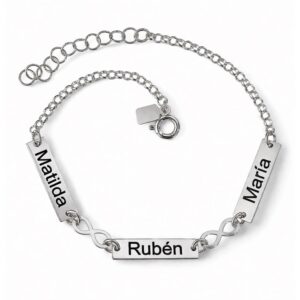 Pulsera chapas infinitos personalizada