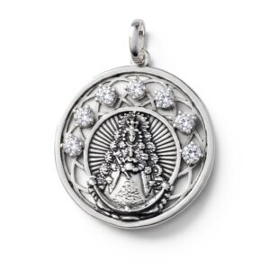 Colgante Virgen del Rocío circonitas
