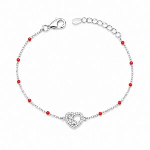 Pulsera Corazón Infinito de Plata de Ley