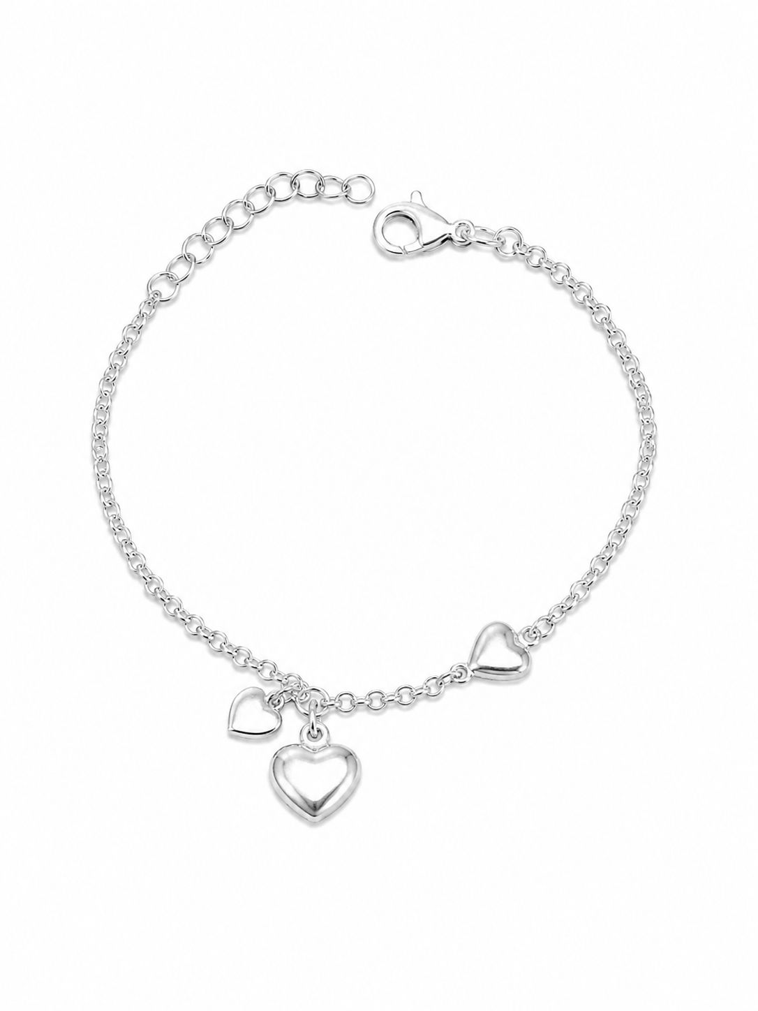Pulsera Corazones en Plata de Ley 925