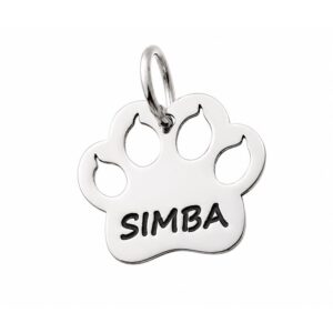Colgante huella gato personalizado