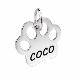 Colgante huella de perro personalizado