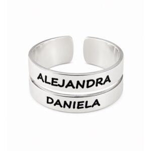 Sortija dos bandas personalizada