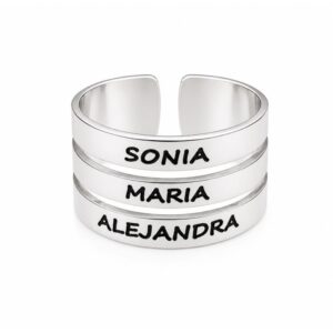 Sortija tres bandas personalizadas